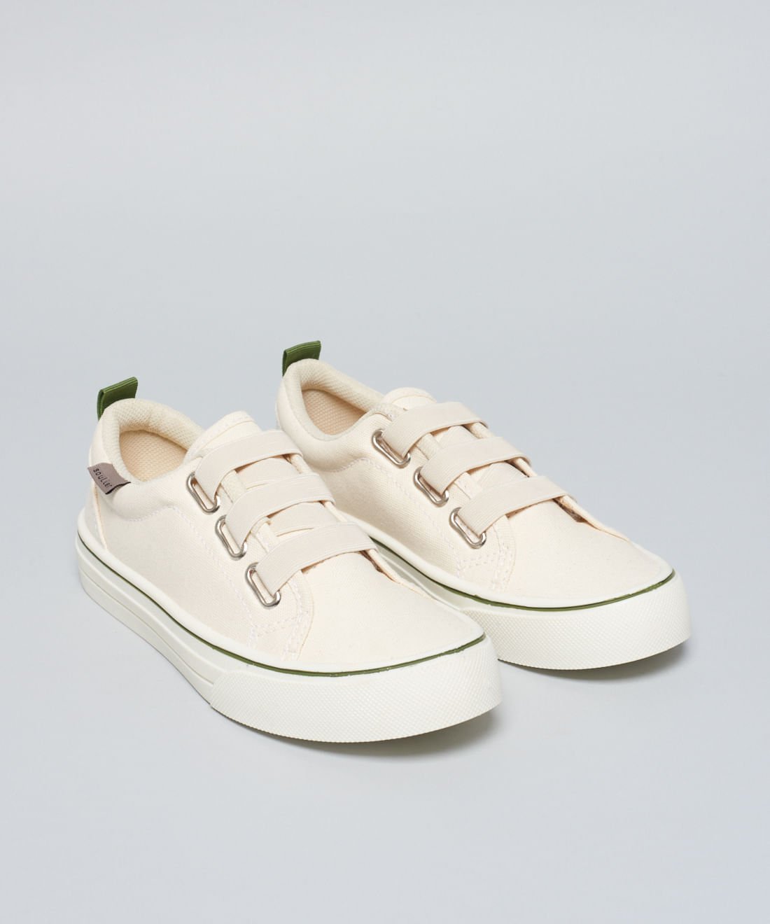 Tenis Lona Elastico - Offwhite Branco 2