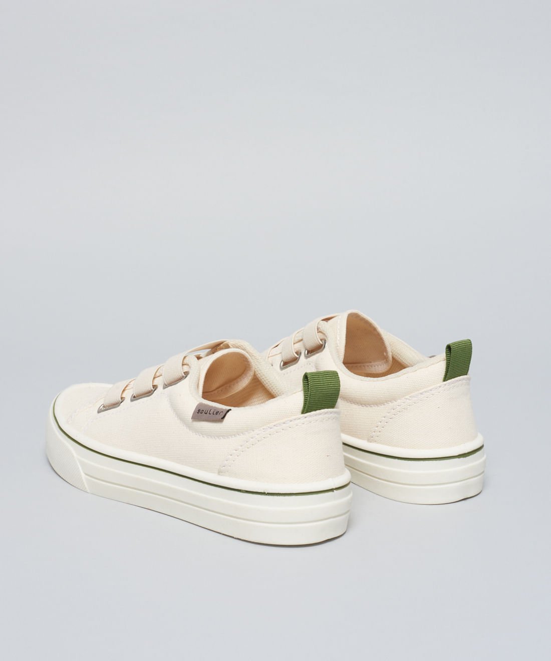 Tenis Lona Elastico - Offwhite Branco 3