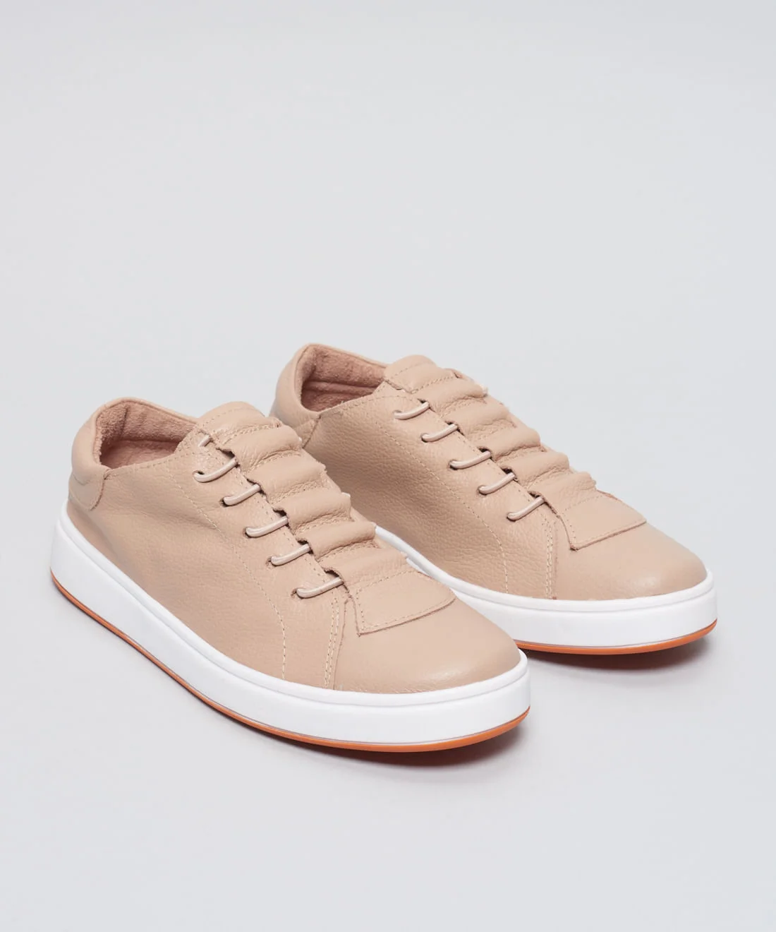 Tenis Couro Casual Elastico Neo - Avela Bege 2