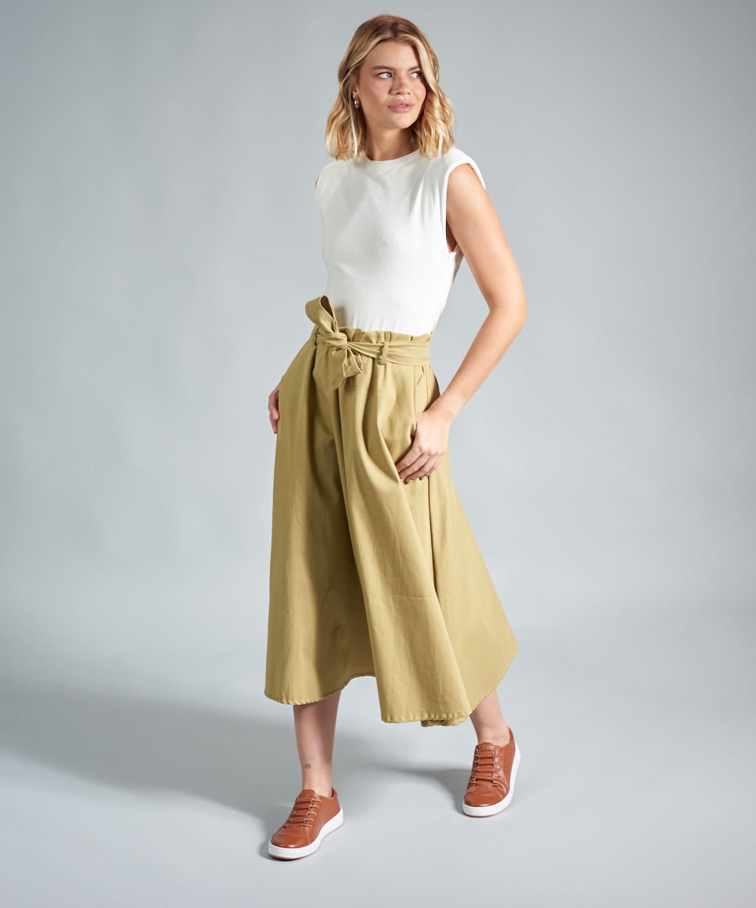 Tenis Couro Casual Elastico Neo - Mousse Marrom 5