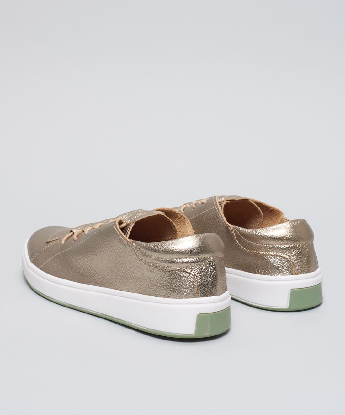 Tenis Couro Casual Elastico Neo - Prata Velho Prata Velho 3