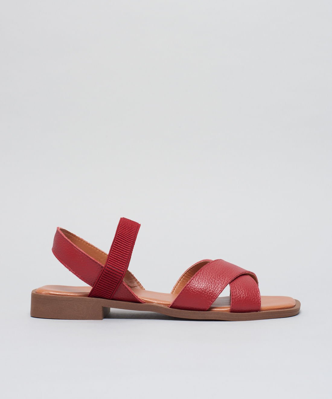 Rasteira Couro Tereza - Vermelho