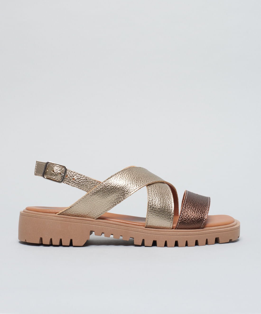 Rasteira Couro Tratorada Debora - Colors