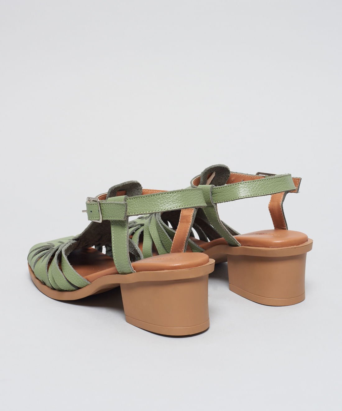 Sandalia Media Couro Maite - Pistache Verde 3