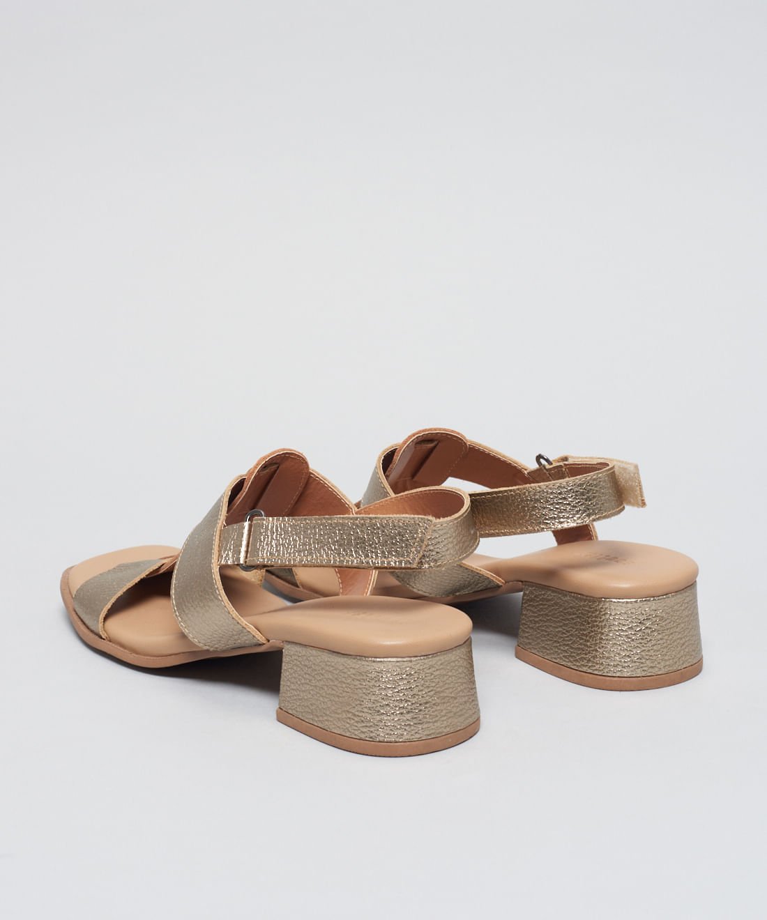 Sandalia Media Couro Liz - Prata Velho Prata Velho 3