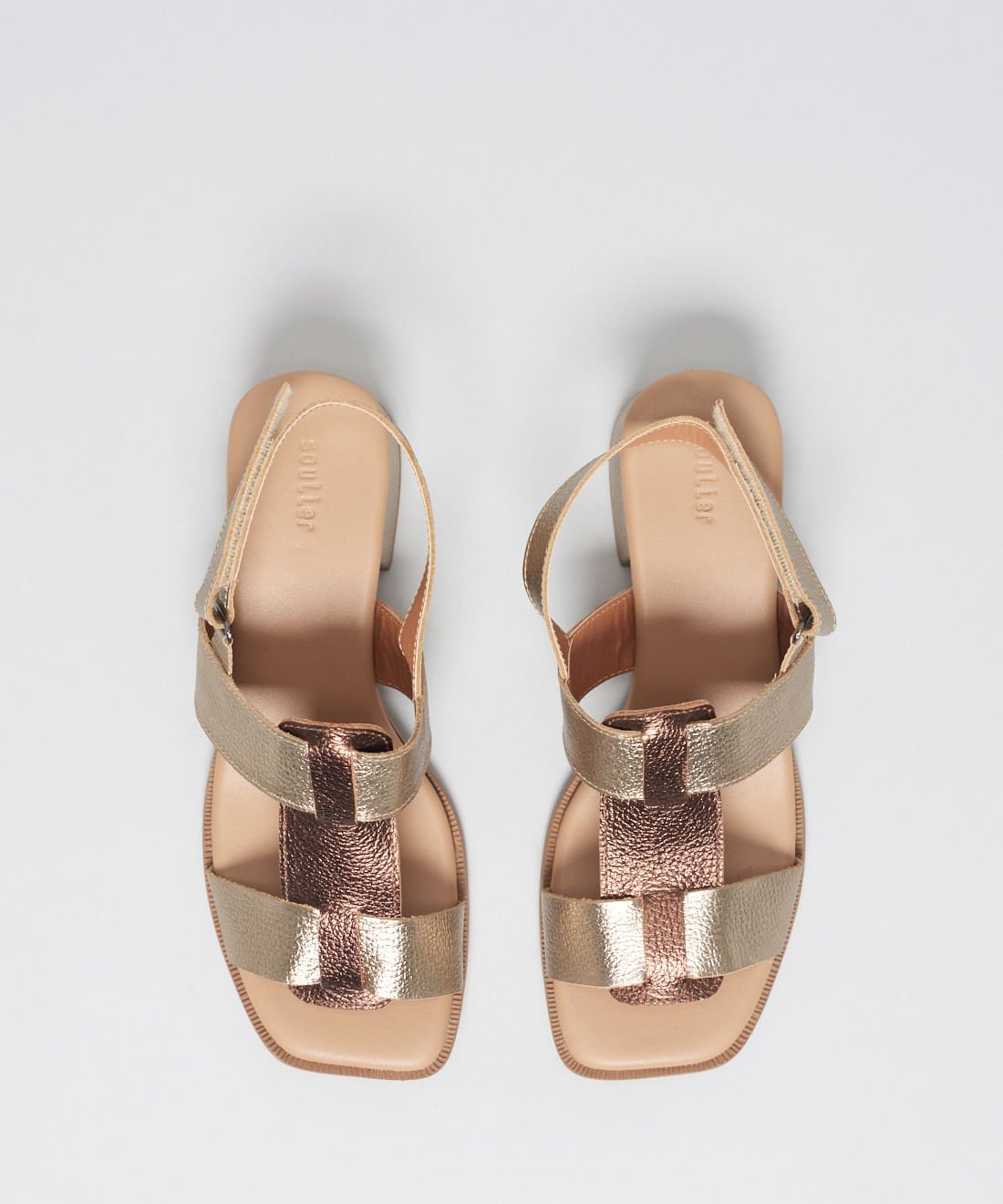 Sandalia Media Couro Liz - Prata Velho Prata Velho 4