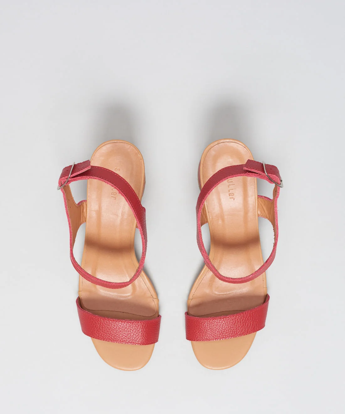 Sandalia Media Couro Catarina - Vermelho Vermelho 4