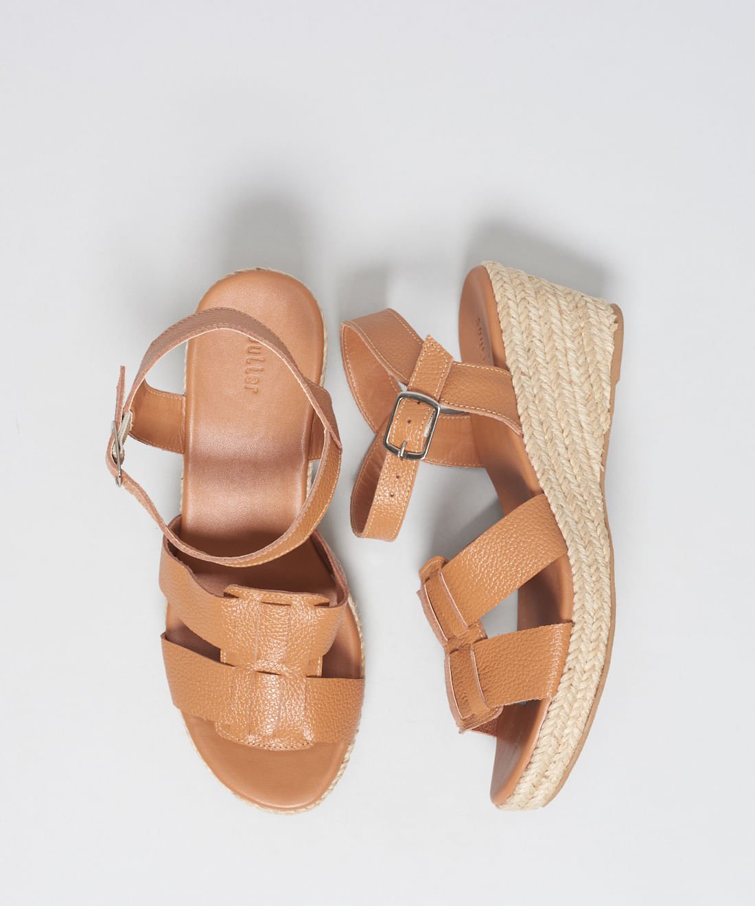 Anabela Couro Pescador Duo - Caramelo Caramelo 4