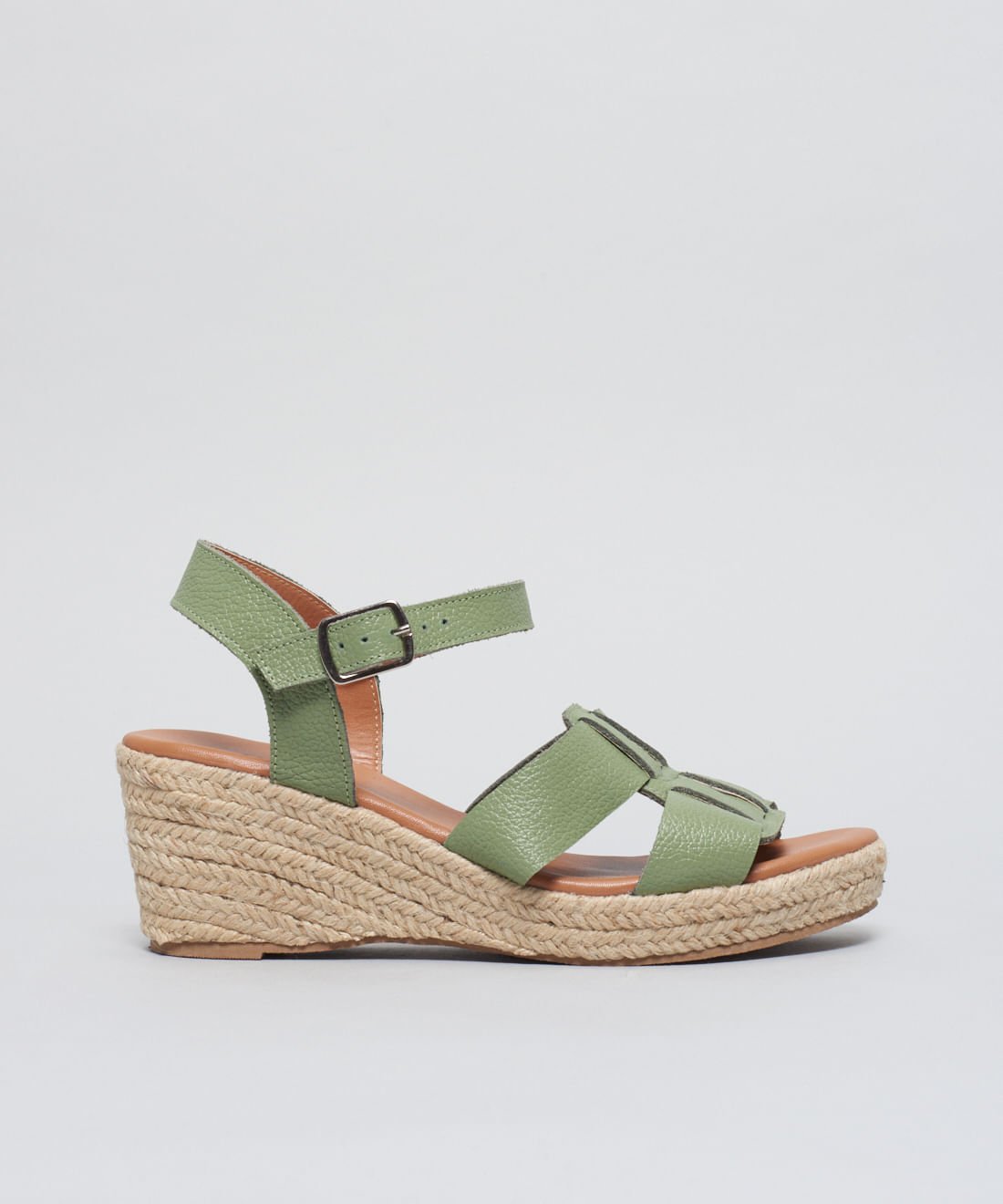 Anabela Couro Pescador Duo - Pistache