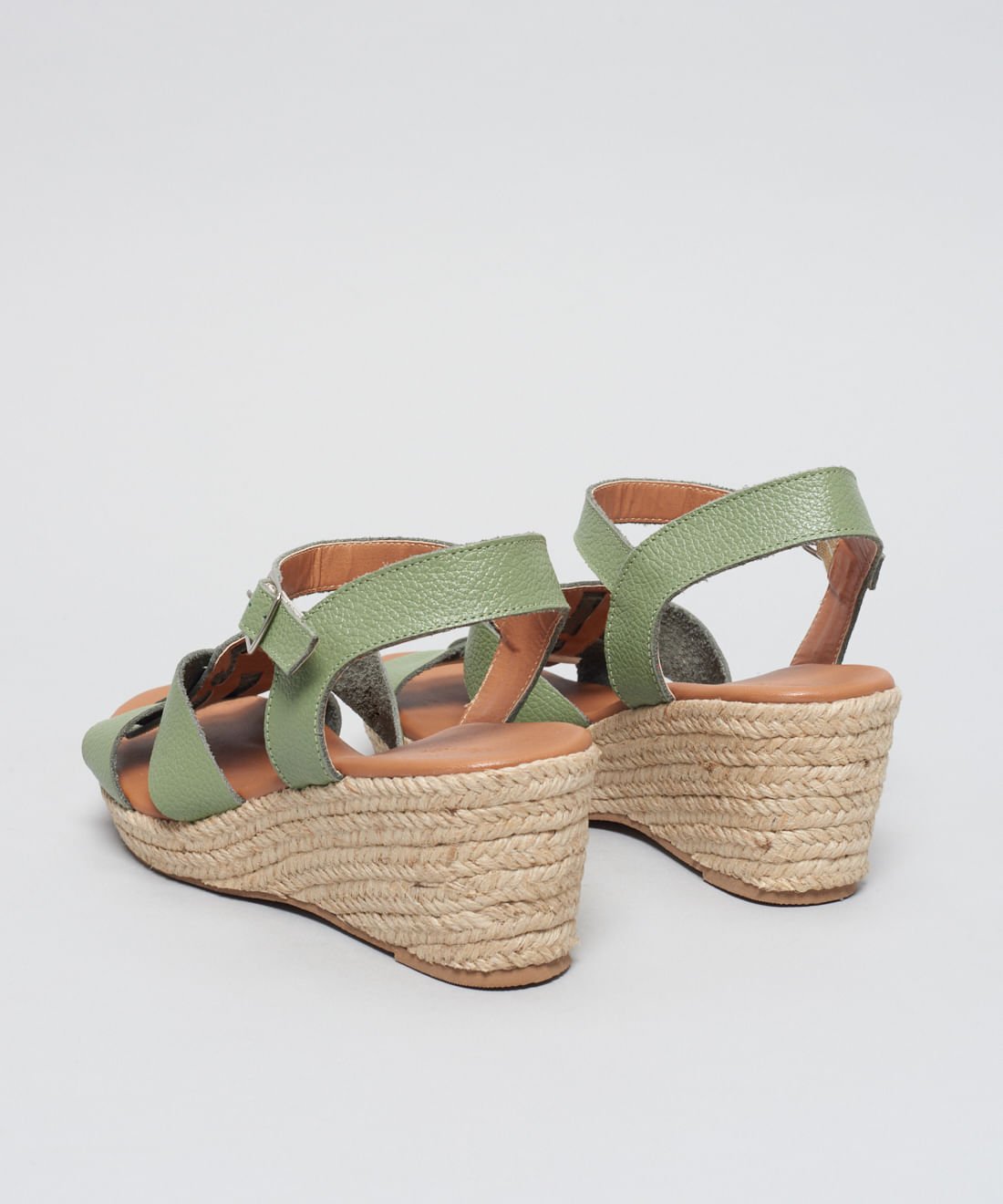 Anabela Couro Pescador Duo - Pistache Verde 3