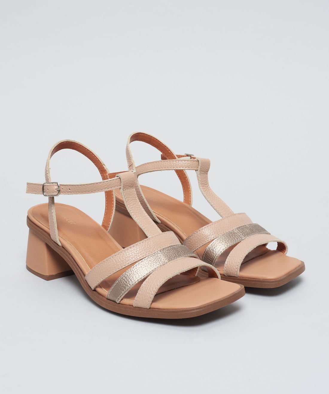 Sandalia Media Tricouro - Avela Bege 2