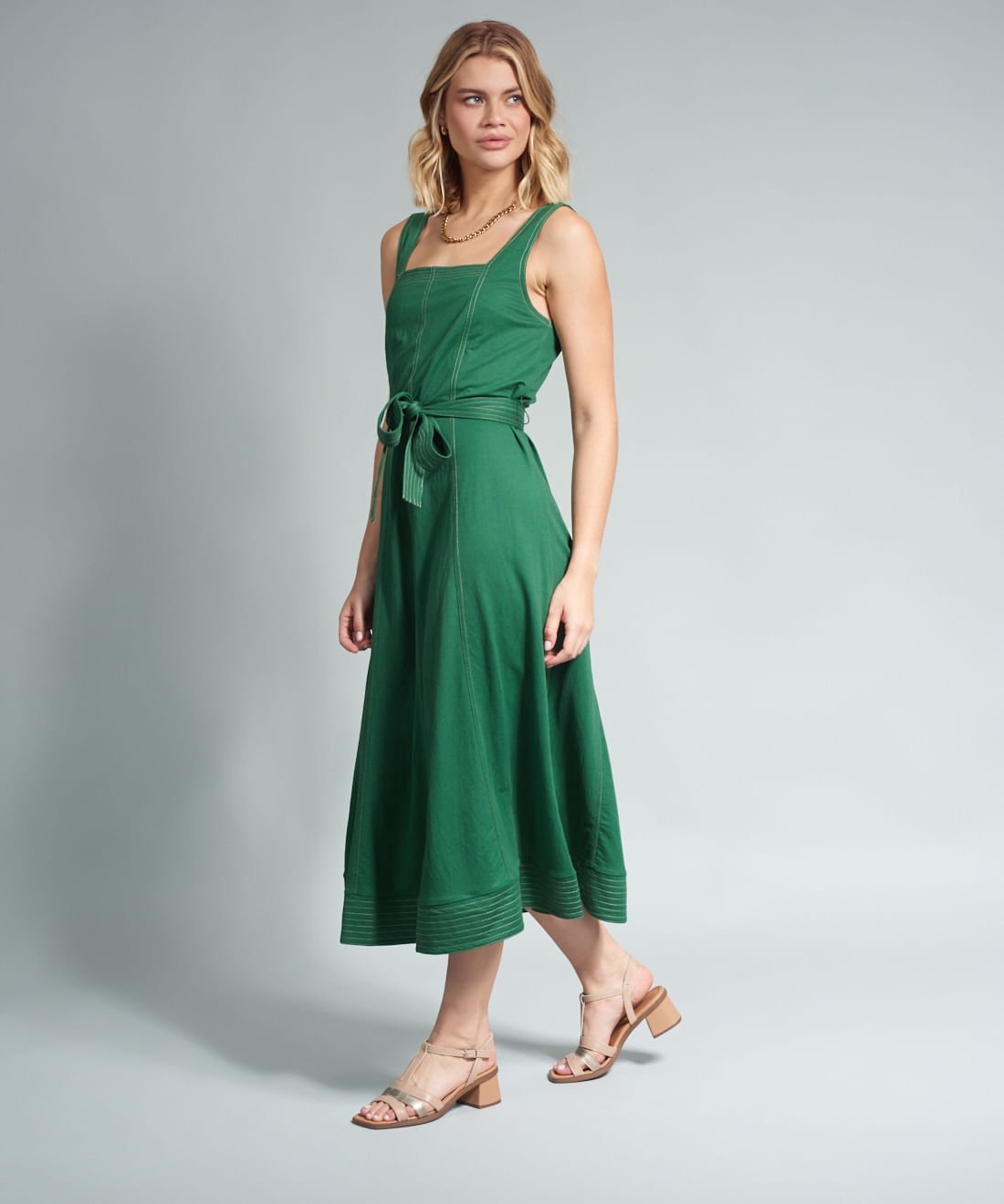 Sandalia Media Tricouro - Avela Bege 5