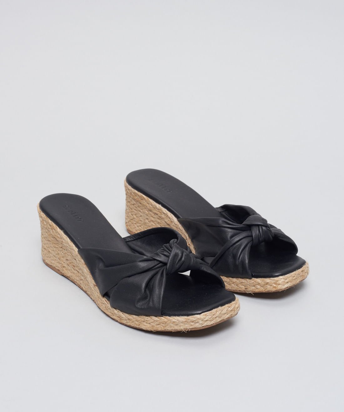 Anabela Couro No - Preto Preto 2