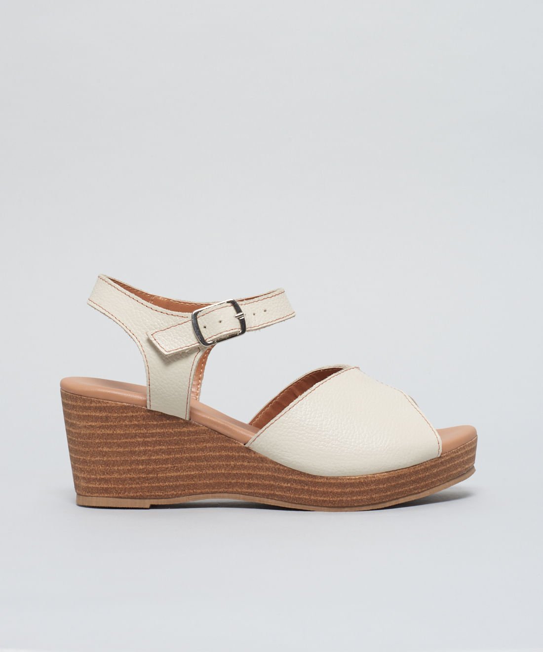 Anabela Couro Julia - Offwhite