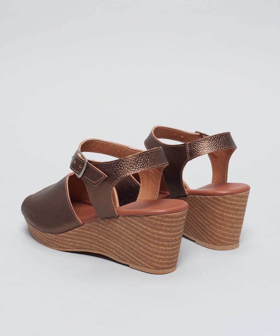 Anabela Couro Julia - Bronze Bronze 3