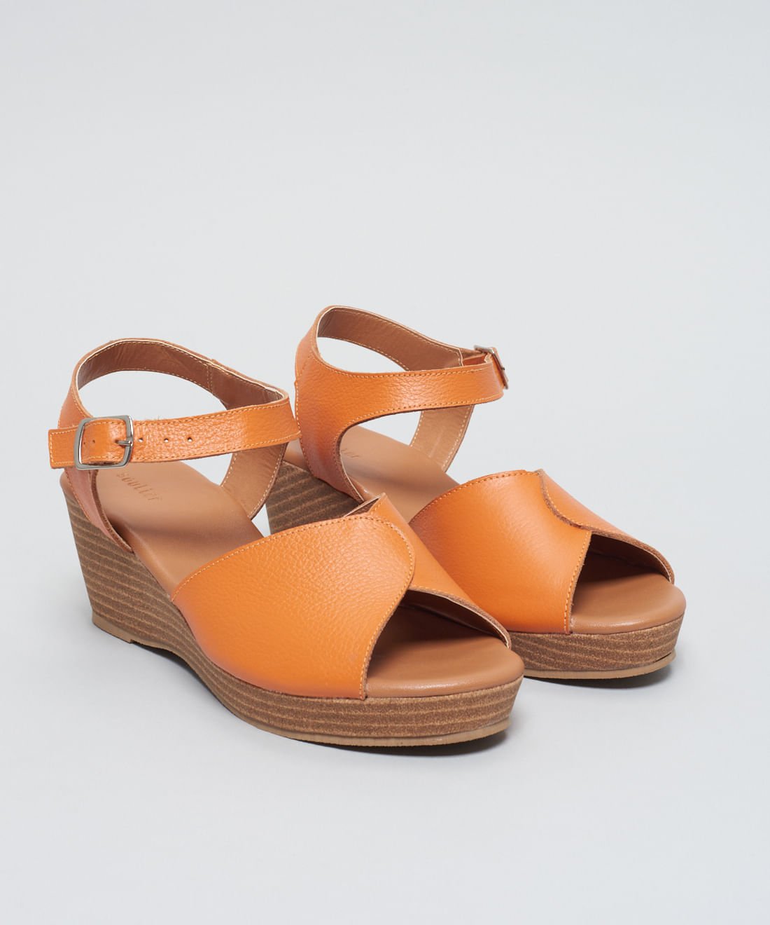 Anabela Couro Julia - Tangerina Laranja 2