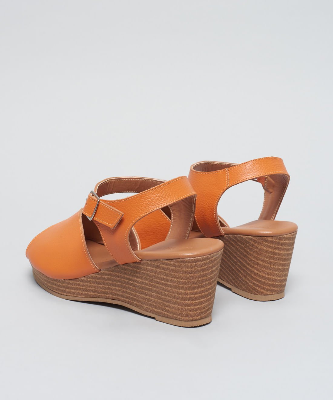 Anabela Couro Julia - Tangerina Laranja 3