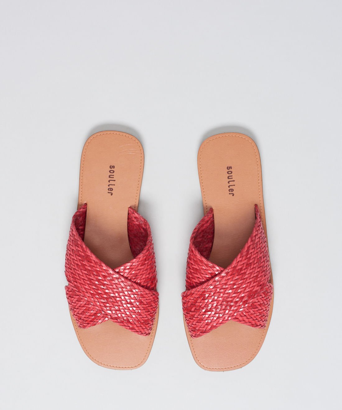 Rasteira Basica Tresse Cruzado - Vermelho Vermelho 4