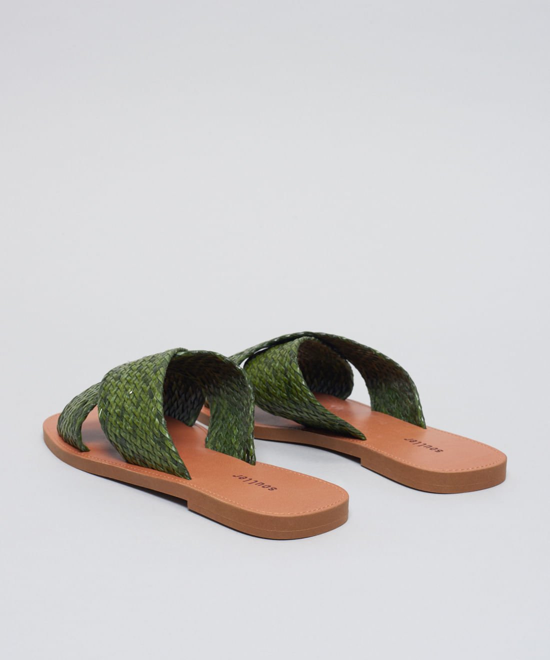 Rasteira Basica Tresse Cruzado - Pistache Verde 3