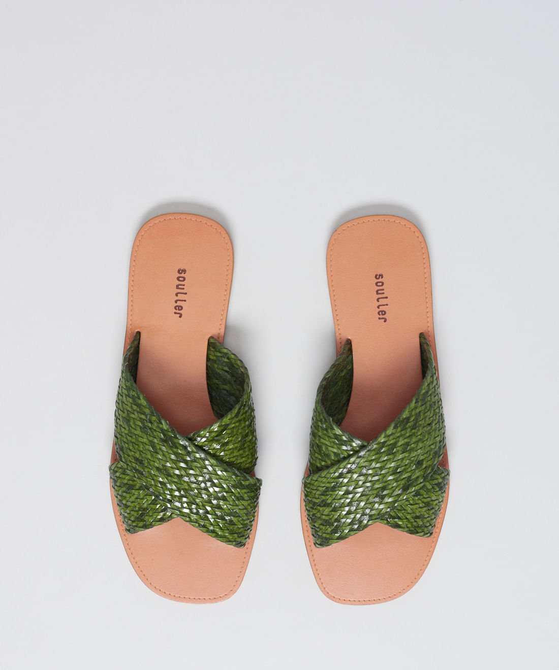 Rasteira Basica Tresse Cruzado - Pistache Verde 4