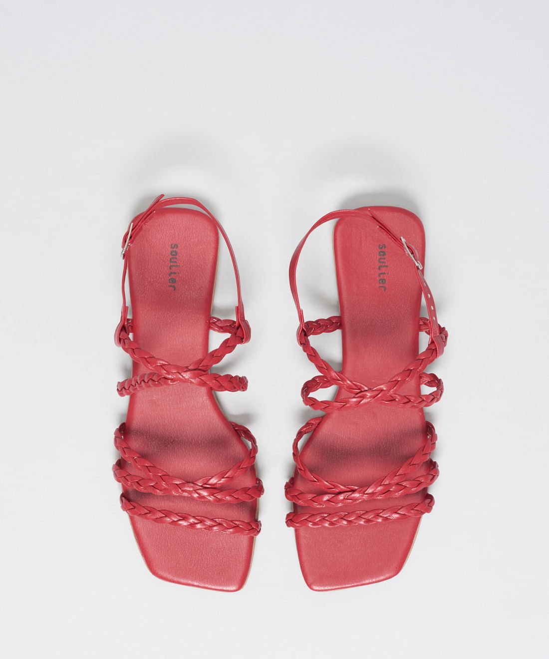 Rasteira Basica Trancinha Soft - Vermelho Vermelho 4