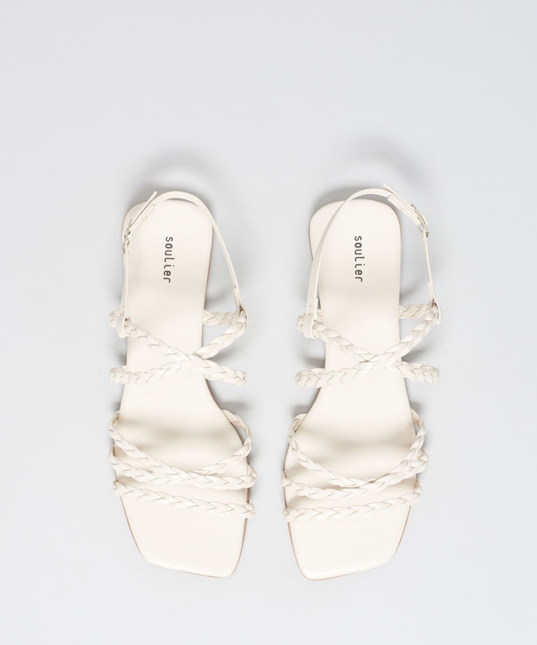 Rasteira Basica Trancinha Soft - Offwhite Branco 4