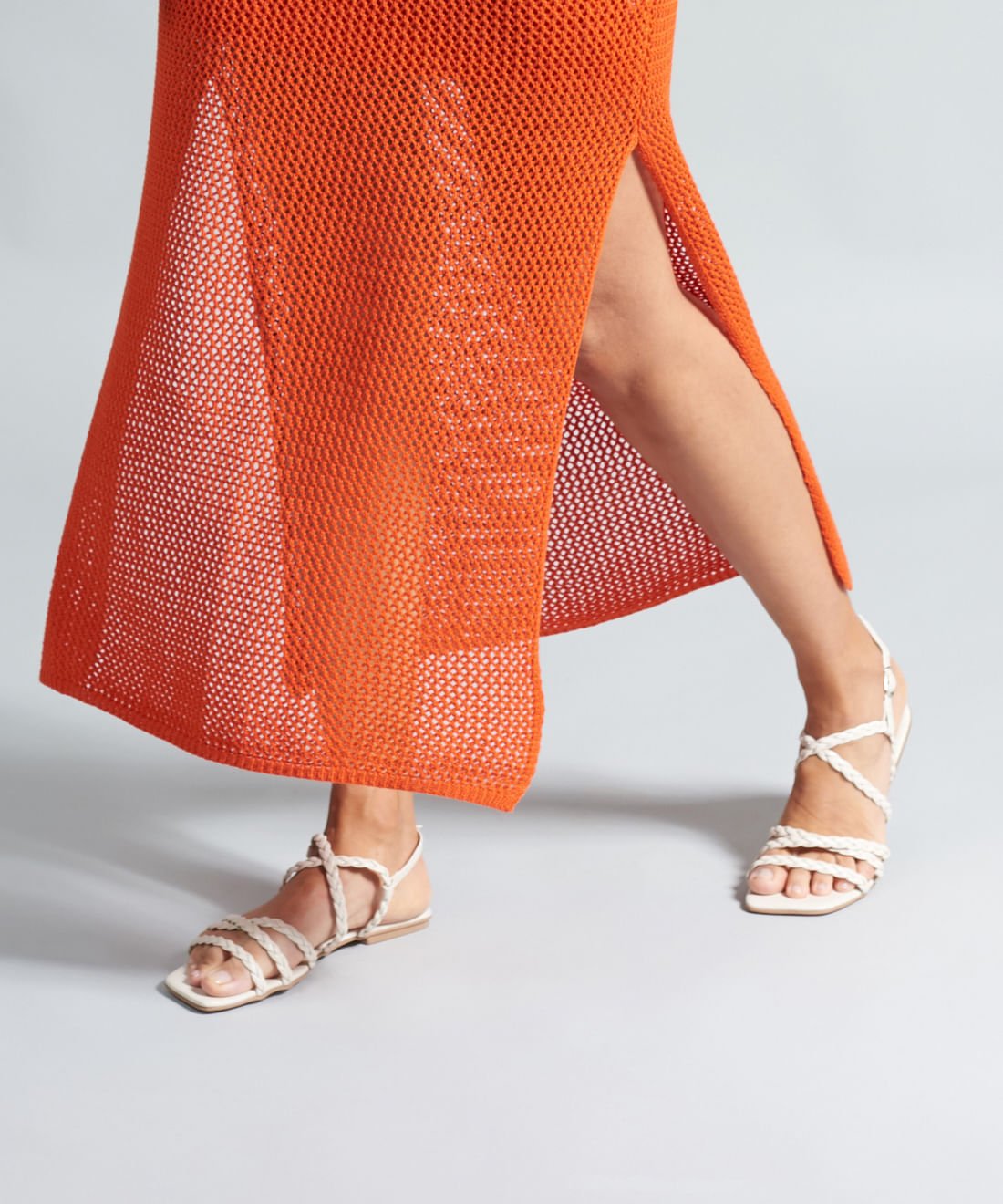 Rasteira Basica Trancinha Soft - Offwhite Branco 5