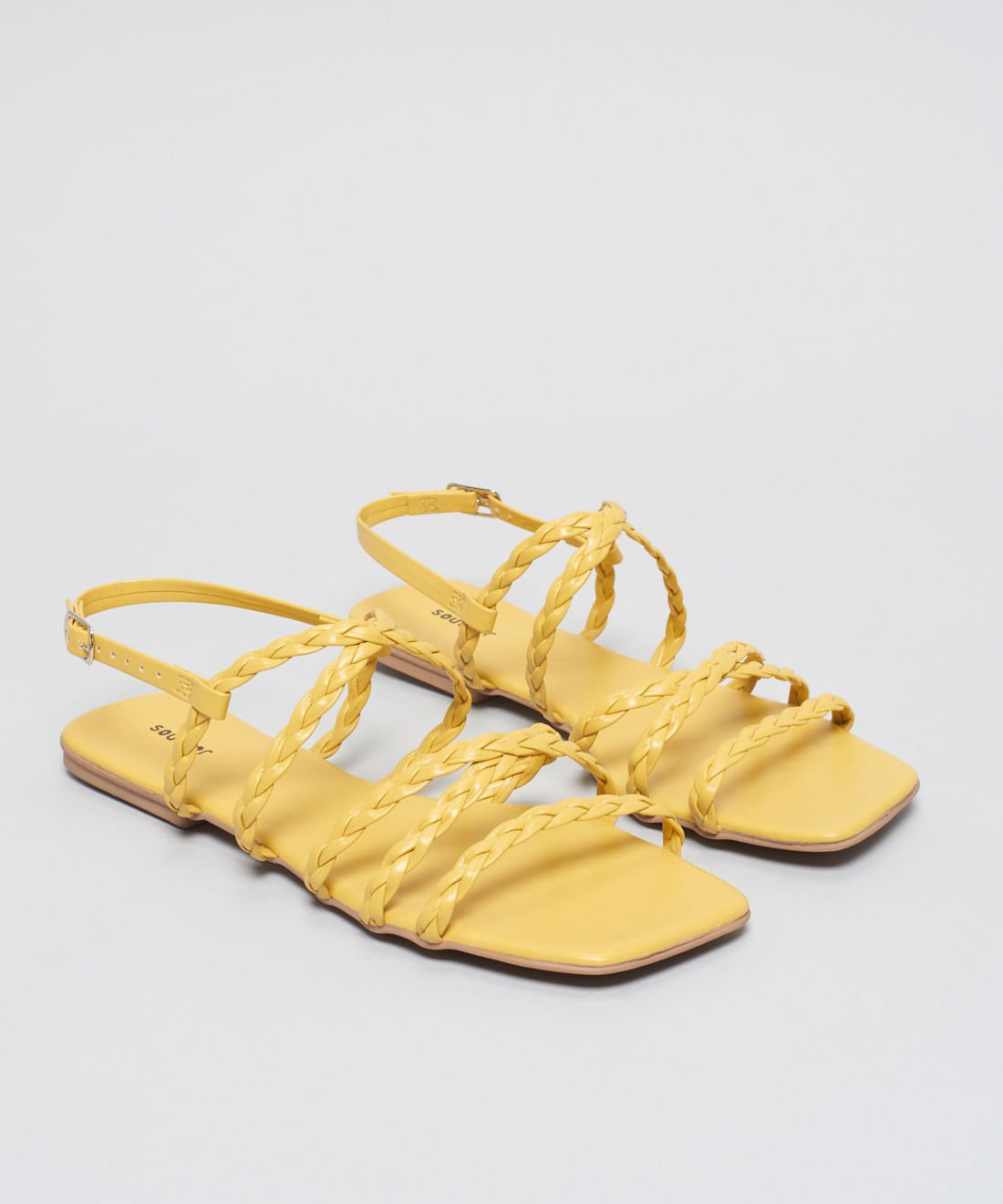 Rasteira Basica Trancinha Soft - Camomila Amarelo 2