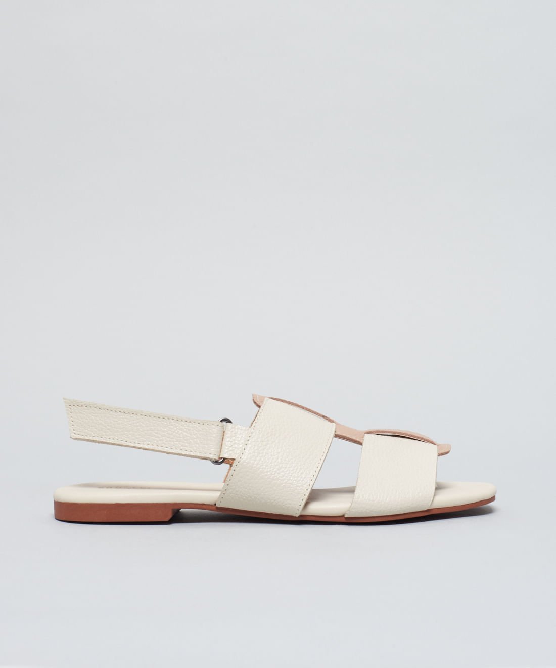 Rasteira Basica Couro Liz - Offwhite