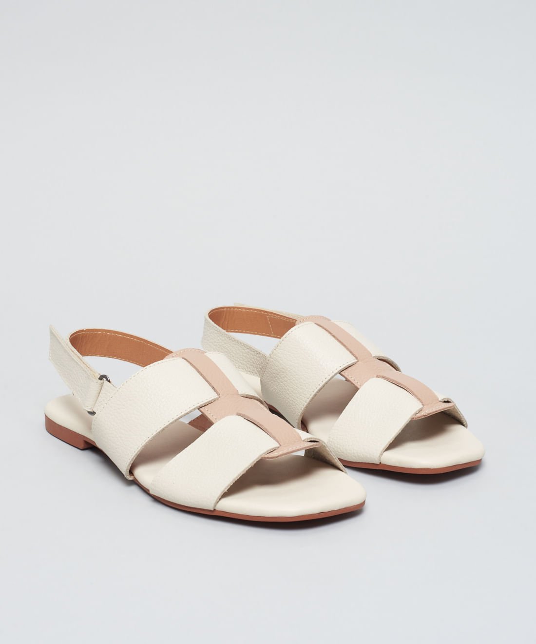 Rasteira Basica Couro Liz - Offwhite Branco 2