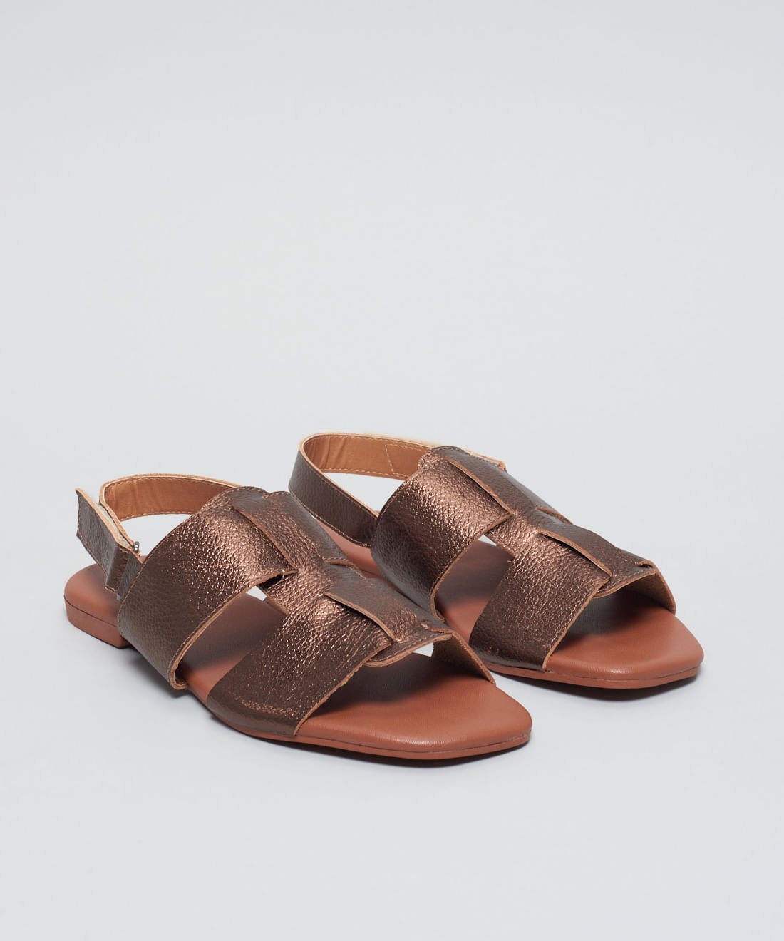 Rasteira Basica Couro Liz - Bronze Bronze 2