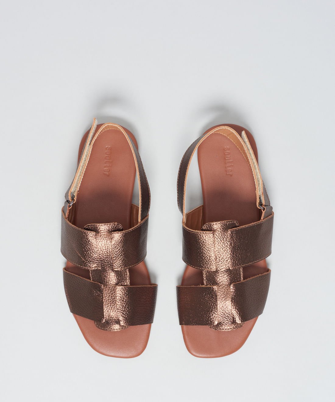 Rasteira Basica Couro Liz - Bronze Bronze 4