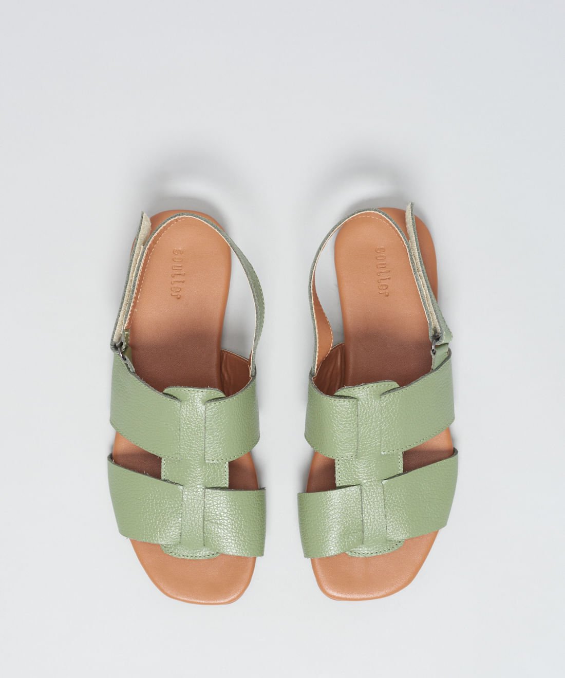 Rasteira Basica Couro Liz - Pistache Verde 4