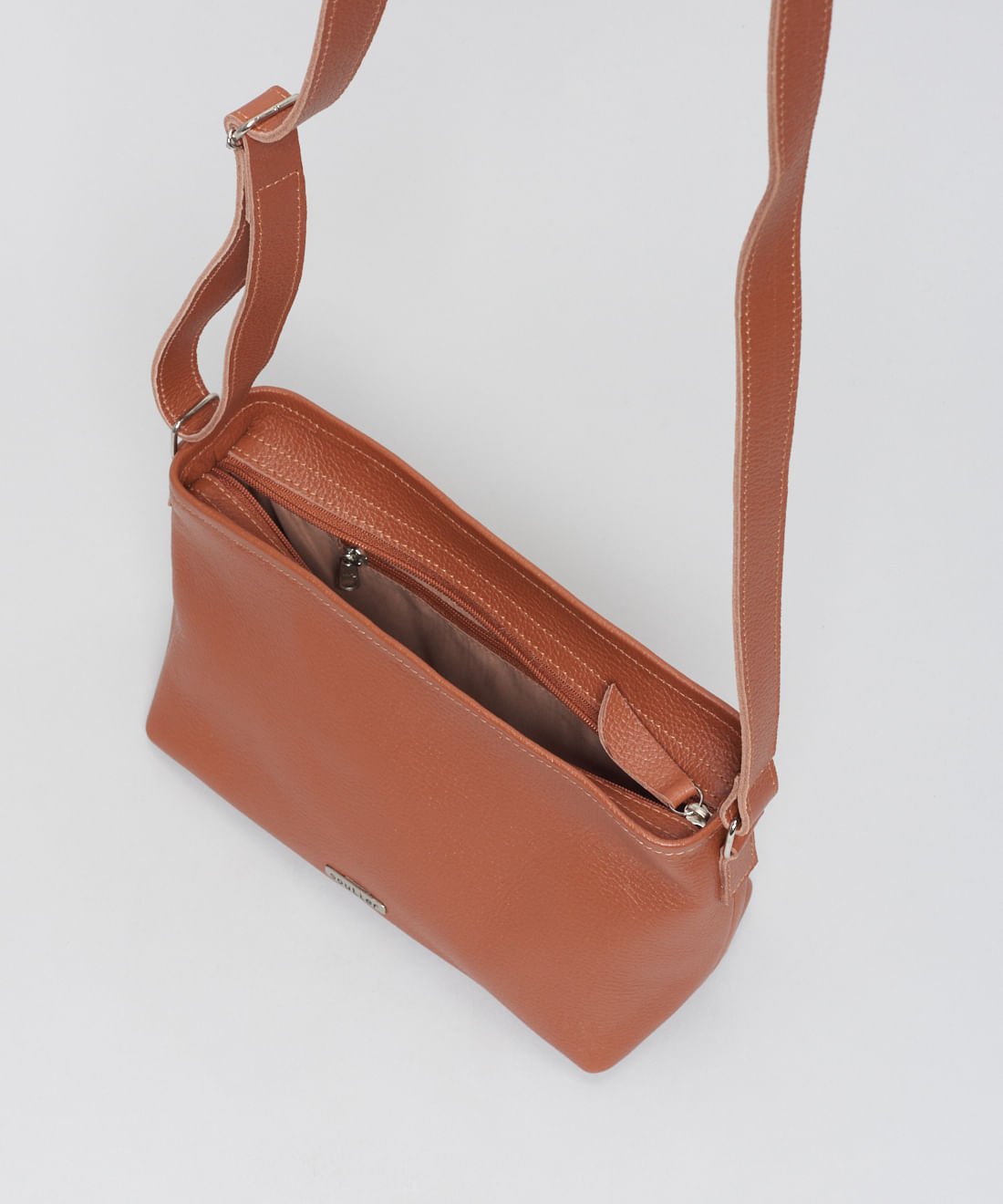 Bolsa p Couro Camila - Mousse Marrom 3