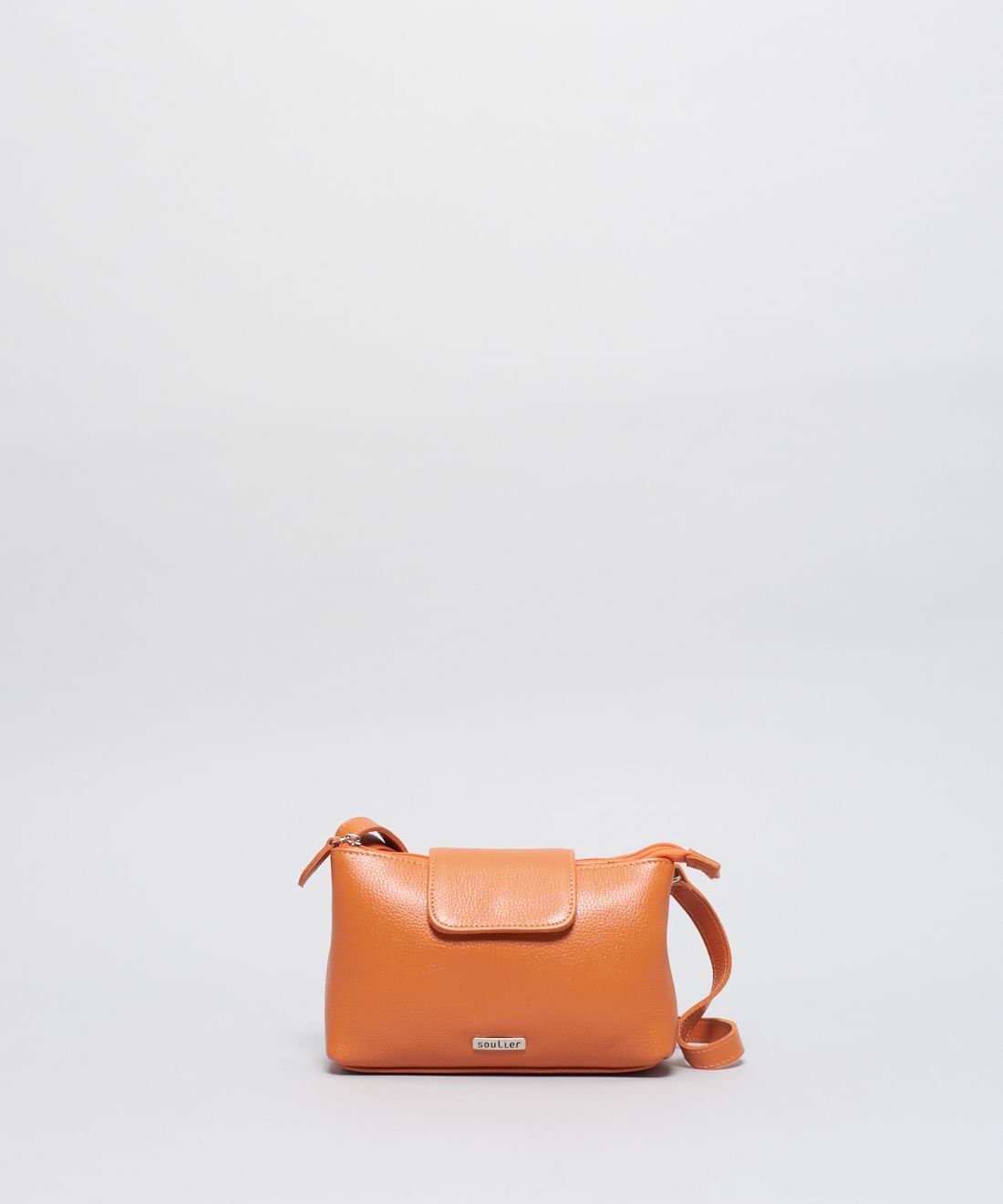 Bolsa p Couro Fernanda - Tangerina