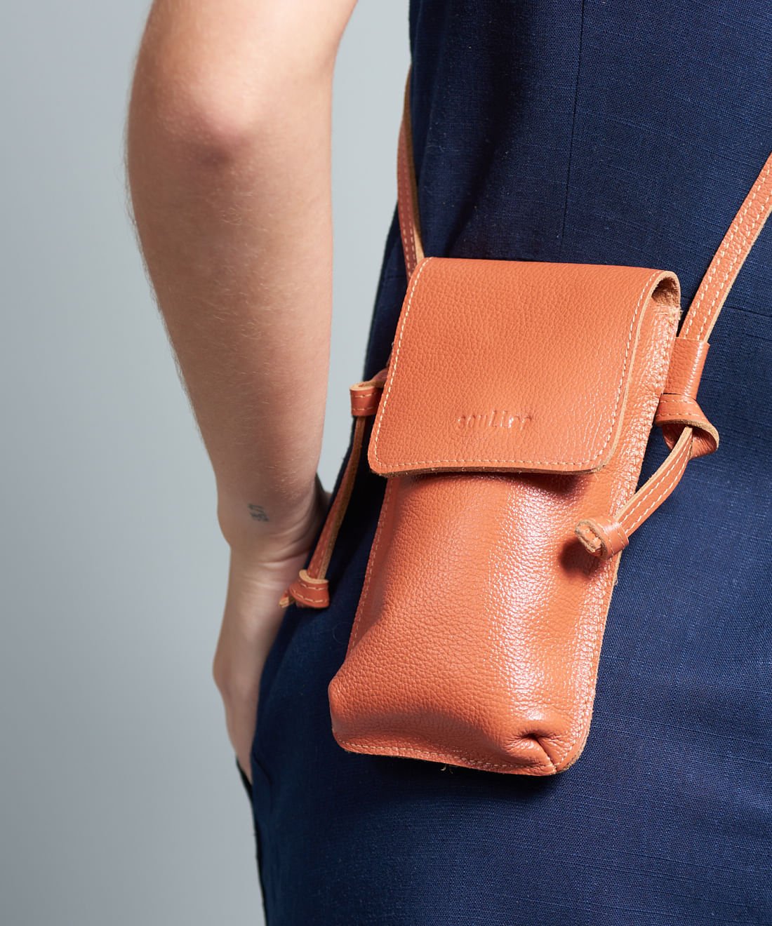 Bolsa p Couro Beatriz - Ocre Ocre 4