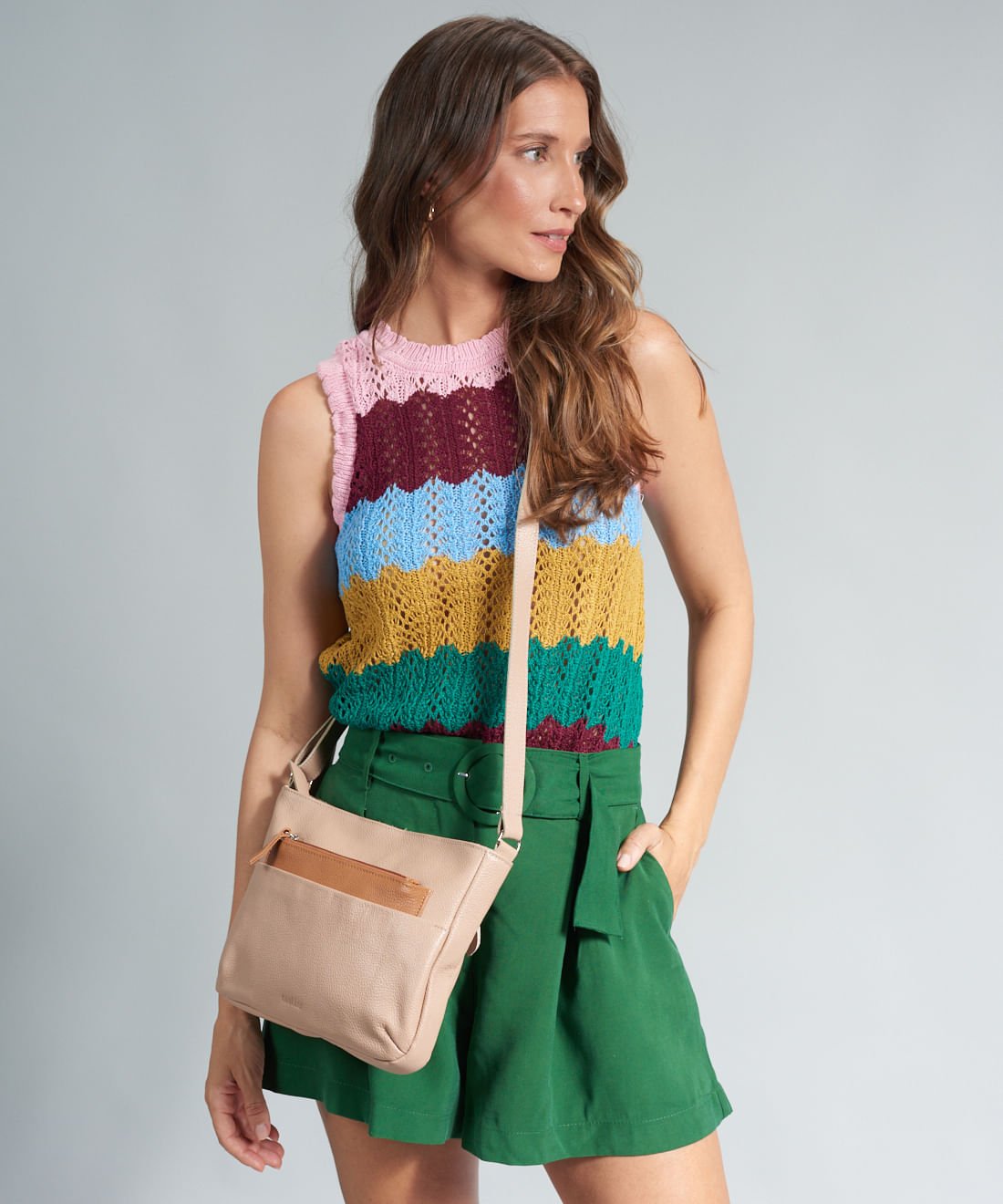 Bolsa m Couro Clara - Avela Bege 4