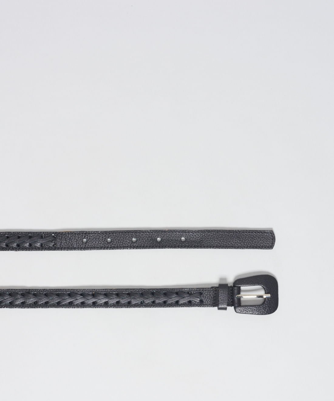 Cinto Couro Entrelaces - Preto