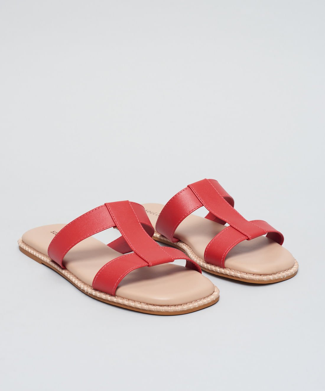 Rasteira Basica Soft Mari - Vermelho Vermelho 2