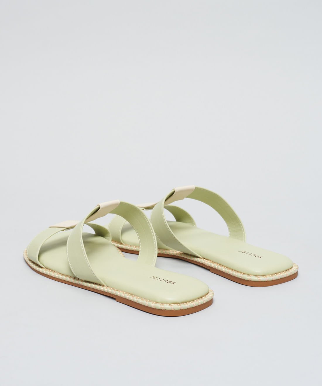 Rasteira Basica Soft Mari - Pistache Verde 3