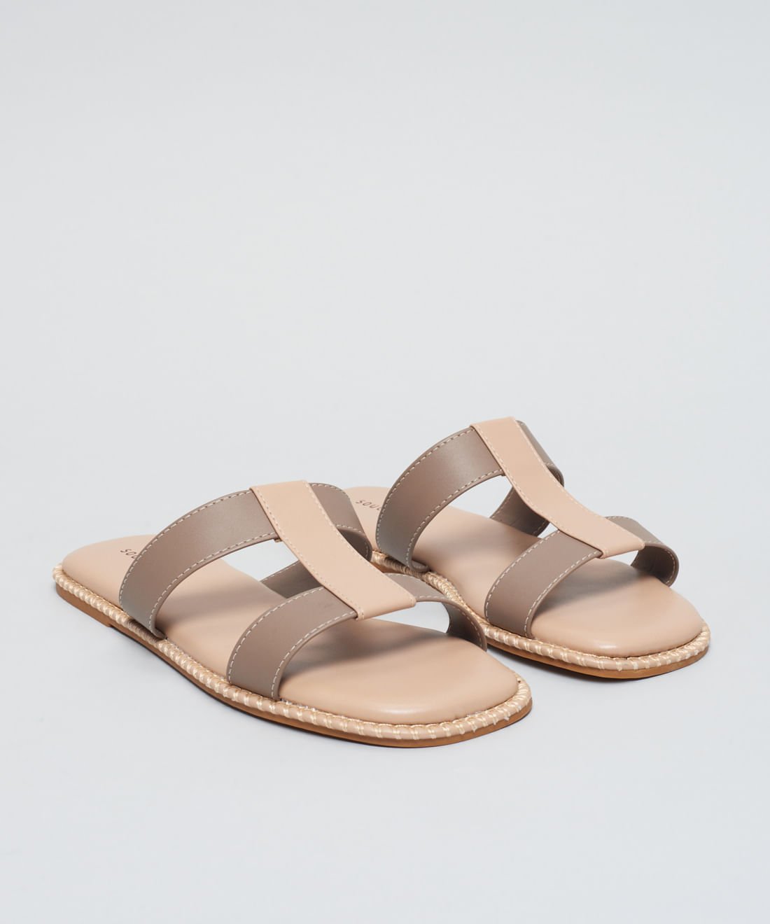 Rasteira Basica Soft Mari - Cinza Cinza 2