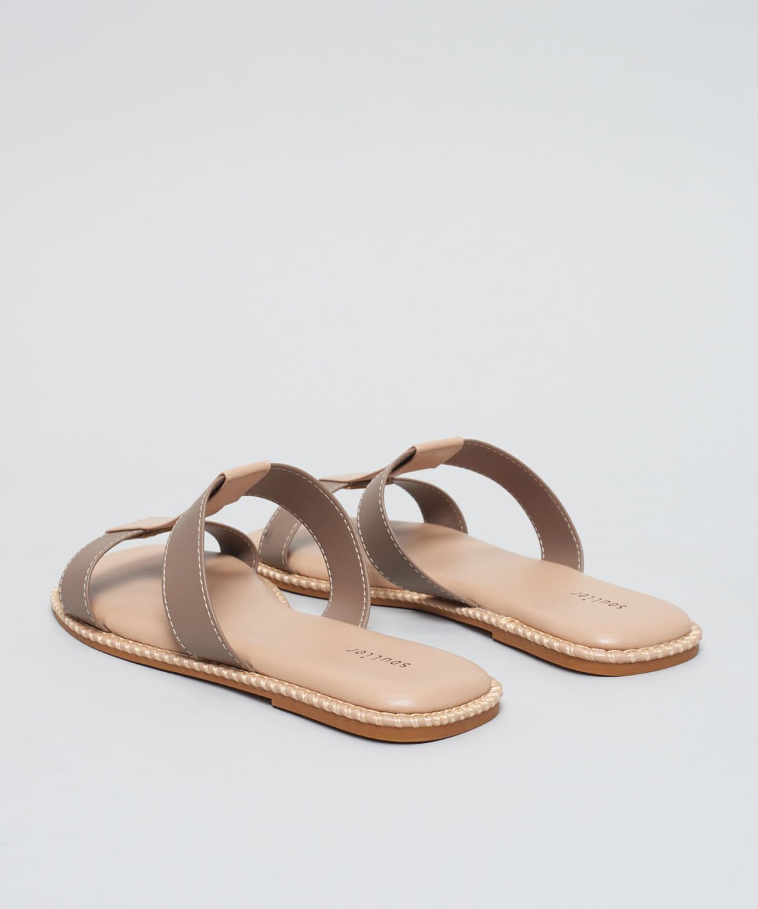 Rasteira Basica Soft Mari - Cinza Cinza 3