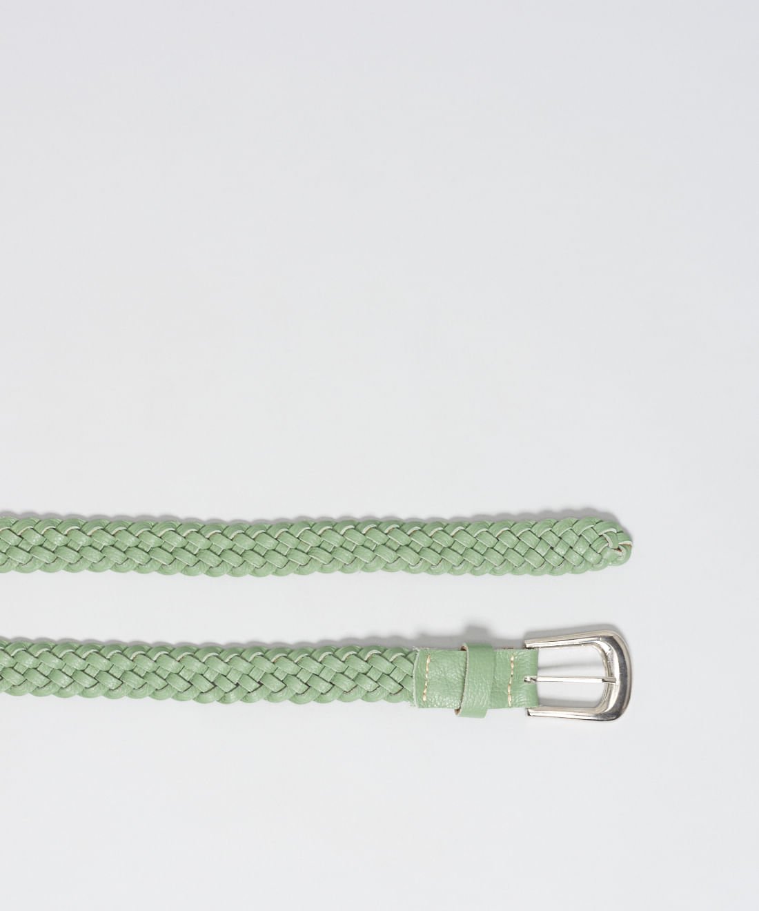 Cinto Couro Tresse Isa - Pistache