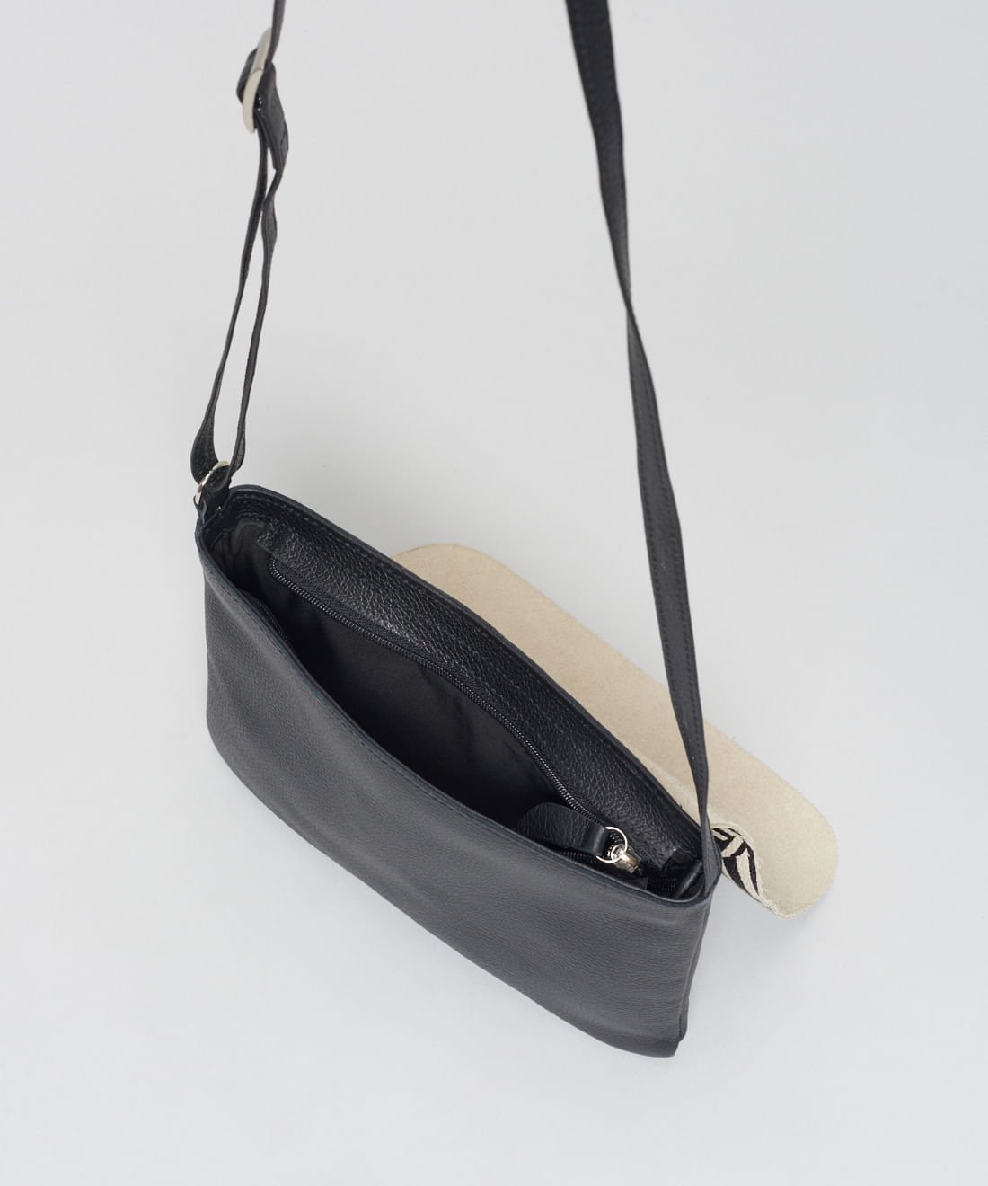 Bolsa Blues Listra Duo - Listra Duo Preto Preto/Branco 3