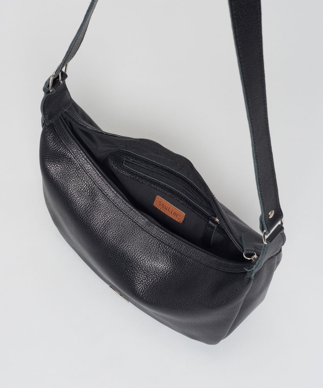 Bolsa m Couro Liz - Preto Preto 3