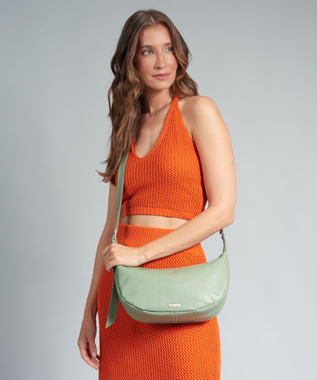 Bolsa m Couro Liz - Pistache Verde 4