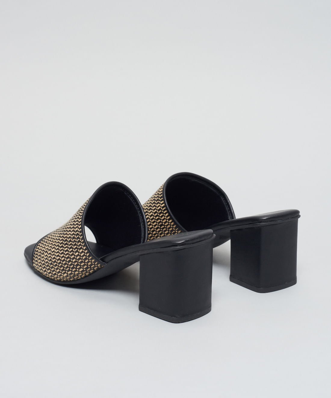 Sandalia Media Rafia Grazi - Palha Preto Preto/Palha 3