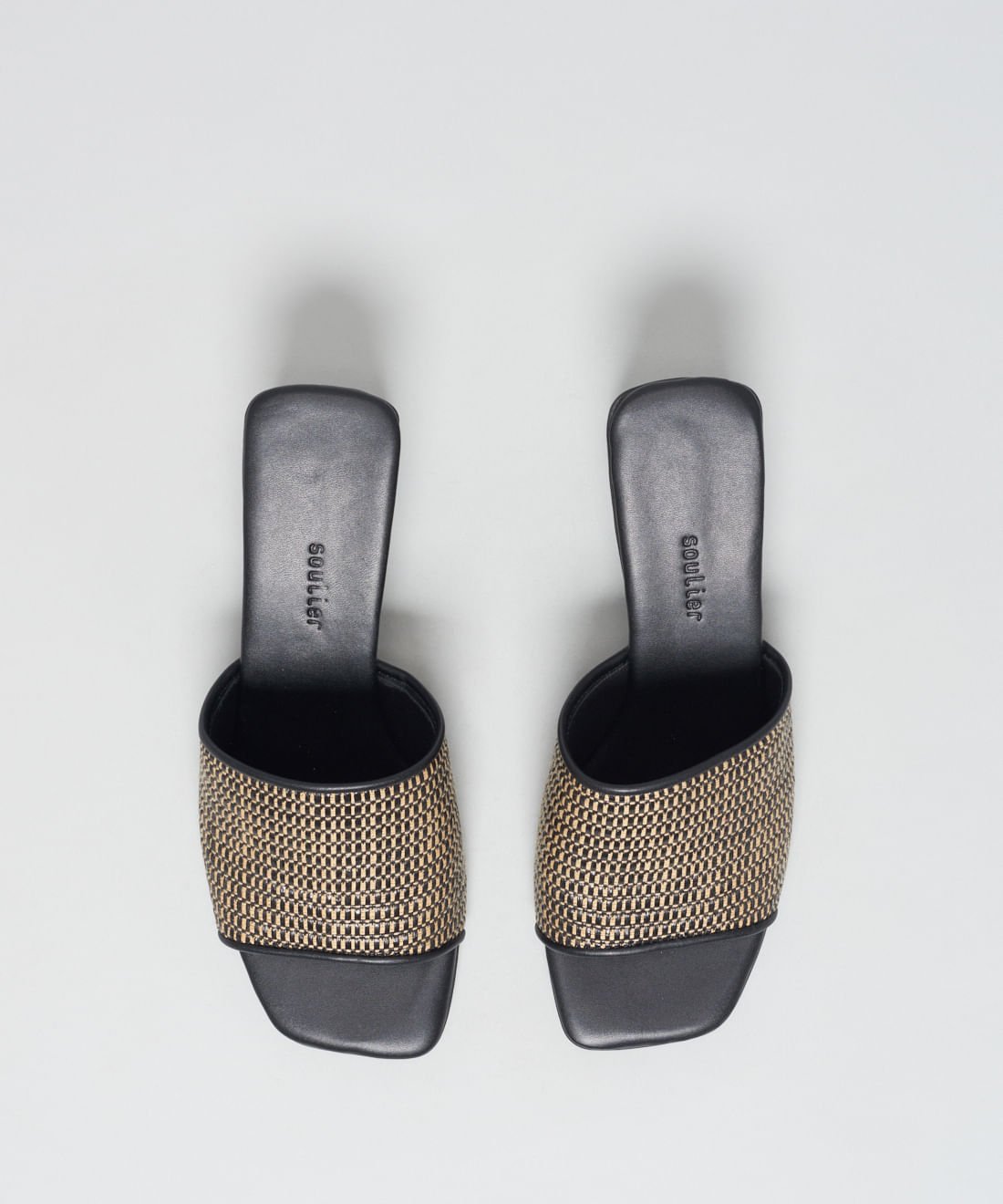 Sandalia Media Rafia Grazi - Palha Preto Preto/Palha 4