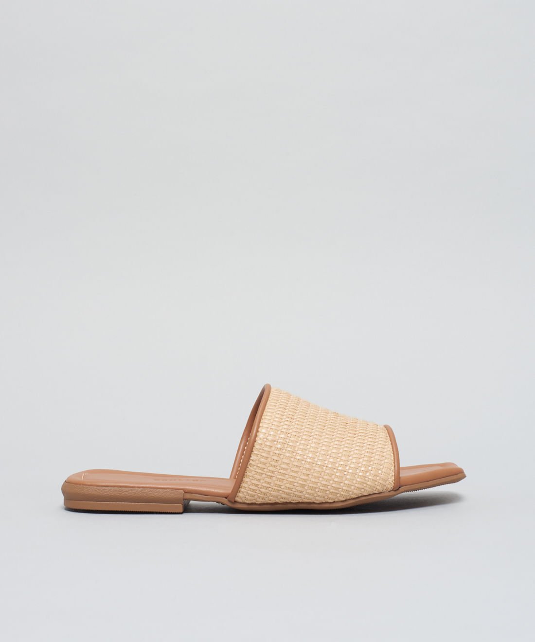 Rasteira Rafia Basica - Palha Natural