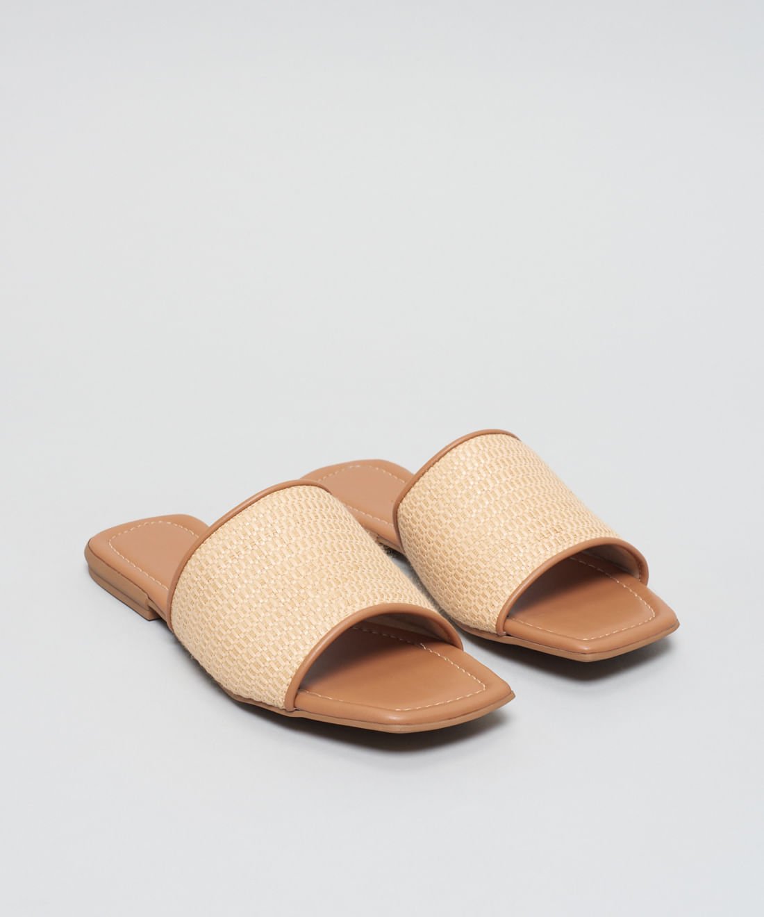 Rasteira Rafia Basica - Palha Natural Bege 2